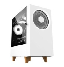 Корпус без блока питания/ Case WIZMAX EM1, Mini-Tower, TG, 1x160mm + 1x120mm LED, 1xUSB-A 3.0 + 2xUSB-A 2.0, mATX, mITX, Woofer White
