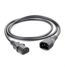Шнур питания Power Cube кабель питания, разъем: IEC 60320 C13-C14, длина 1.8 м., сечение 3x0.75, 10А, медь+ ПВХ, с заземлением, Россия, цвет черный