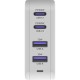 GCR Сетевое зарядное устройство 100W, 2 USB + 2 TypeC, GaN Tech Quick Charger, PD 3.0, белый