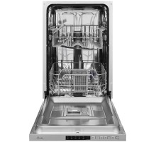 Встраиваемая посудомоечная машина MONSHER/ Посудомоечная машина полностью встраиваемая,  ширина 45 см, Количество корзин: 3, 9 комплектов посуды, Кнопочное управление, Отсрочка старта 1-24 часов, 5 программ: Авто. Интенсивная, ЭКО, 90 мин, Быстрая, Полови