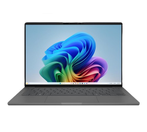 Ноутбук ASUS Zenbook A14 UX3407QA-QD267W Snapdragon X  X1 26 100  Qualcomm Hexagon LPDDR5X 16GB 512GB PCIE SSD Adreno GPU/ WUXGA (1920 x 1200) ,WIN11 HOME 0.74 kg Iceland Gray