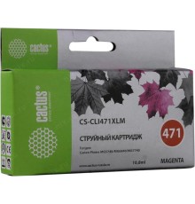 -/ Картридж струйный Cactus CS-CLI471XLM пурпурный (10.8мл) для Canon TS5040/MG5740/MG6840/MG7740