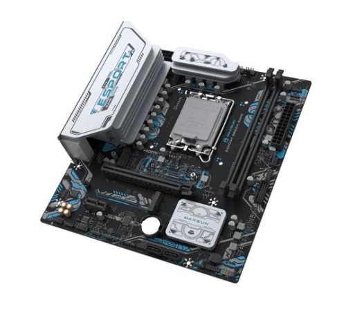 Материнская плата MAXSUN MS-eSport B860M GANK WIFI, LGA1851, B860, 2*DDR5, 2*SATA3, 2*M.2, USB 3.2, USB 2.0, 1*PCIEx16, 1*PCIex1, HDMI+DP, mATX