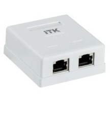 ITK Настенная инф. розетка RJ45 кат. 6 FTP 2-порт