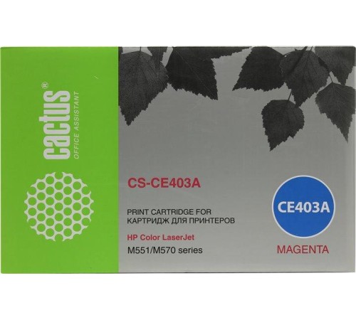 -/ Картридж лазерный Cactus CS-CE403A CE403A пурпурный (6000стр.) для HP CLJ M551