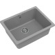 Кухонная мойка RIVELATO RIVELATO Мойка BERKANA 50 1-чаш 560*430, монтаж: универсальный, материал: кварц, цвет: серый металлик