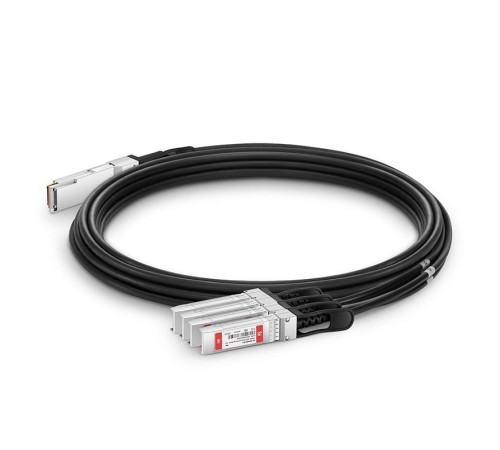 Твинаксиальный медный кабель/ Customized 100G QSFP28 to 4x25G SFP28 Passive Direct Attach Copper Breakout Cable Compatible Brands 1m Твинаксиальный медный кабель/ Customized 100G QSFP28 to 4x25G SFP28 Passive Direct Attach Copper Breakout Cable Compatible Brands 1m