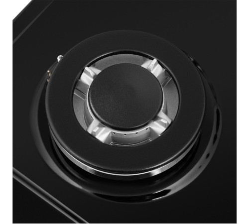 Встраиваемые газовые панели MAUNFELD/ Варочная панель, газ, 60 см, механическое управление, 4 конфорки, электроподжиг, газ-контроль, WOK-конфорка, черный