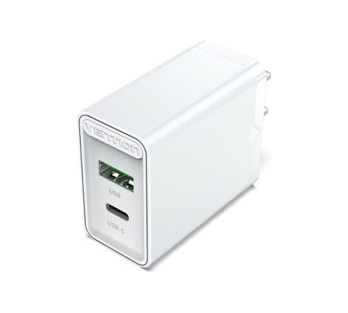 Сетевое зарядное устройство Vention на 2 порта USB (A+C) QC 4.0 Белый Сетевое зарядное устройство Vention на 2 порта USB (A+C) QC 4.0 Белый