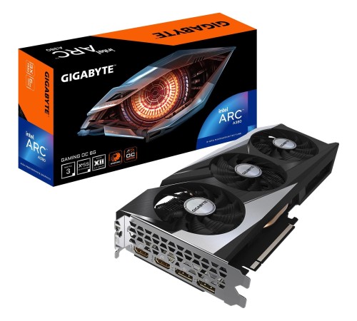 Видеокарта/ VGA GIGABYTE INTEL ARC A380 GAMING OC 6GB, GDDR6/96-bit, PCIe 4.0, 2xHDMI 2.0, 2xDP, 2-slot