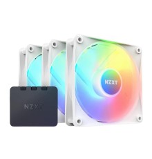 Кулер для корпуса ПК/ Case Cooler NZXT F120 RGB Core Triple Pack (120x120x25mm, 4-pin PWM, RGB, 78.86CFM, 33.88dBA, 1800RPM, White, 3pcs)