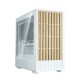 корпус ZALMAN P10 NAMU, MATX, WHITE, WINDOW, FRONT COVER WALNUT, 2x3.5", 3x2.5", 1xUSB TYPE-C, 1xUSB3.0, FRONT 2x120mm, REAR 1x120mm ARGB