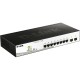 Коммутатор/ Smart L2 Switch 8х1000Base-T PoE, 2х1000Base-X SFP, PoE Budget 65W, Compact CLI
