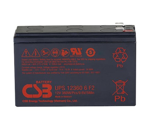 АКБ CSB Аккумуляторная батарея для ИБП 12360 6 (12V/7.5Ah) АКБ CSB Аккумуляторная батарея для ИБП 12360 6 (12V/7.5Ah)