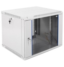 Шкаф ЦМО Шкаф телекоммуникационный настенный разборный ЭКОНОМ 9U (600х520) дверь стекло, цвет черный