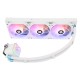 Водяное охлаждение для процессора/ Water Cooling System Thermalright Aqua Elite 360 White Argb V3 (360mm, White, ARGB/ Fans: 3x120mm, 66.17CFM, 25.6dBA, 1500RPM/ Pump height 53mm, 23dBA, 3300RPM, Rad thickness 27mm/ S: 1200, 1700, 1851, 2011, 2066, 115X,
