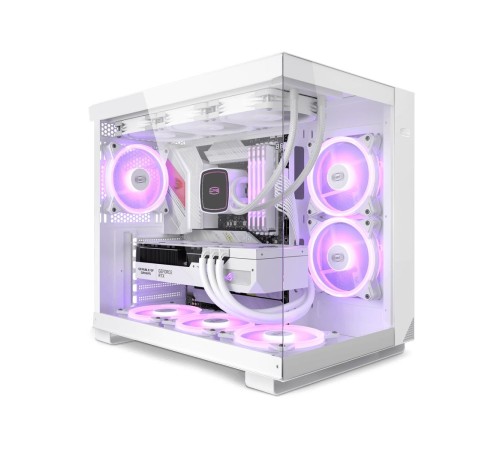 Корпус без блока питания/ Case PCCooler C3T500 ARGB WH, Midi-Tower, TG, 6x120mm ARGB, 1xUSB-C 3.1 + 2xUSB-A 3.0, ATX, mATX, mITX White