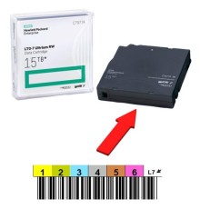 Ленточный картридж HPE LTO-7 Ultrium 15TB RW Data Cartridge (без наклейки)