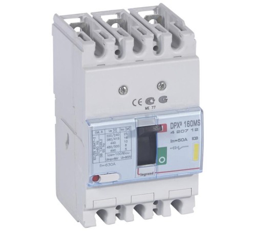 Авт. выкл. DPX3 160 3П 50А 16кА 400В~ магнитный расцепитель