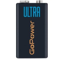 Батарейка/ Батарейка GoPower ULTRA Крона 6LR61 BL1 Alkaline 9V (1/10/240) (1 шт.)