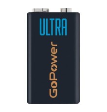 Батарейка/ Батарейка GoPower ULTRA Крона 6LR61 BL1 Alkaline 9V (1/10/240) (1 шт.)