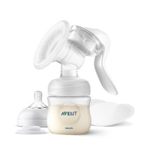 Молокоотсос ручной серии Natural./ Ручной молокоотсос. В комплекте: 1 ручной молокоотсос, соска серии Natural, фиксирующее кольцо, крышка для транспортировки