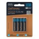 Батарейка/ Батарейка GoPower ULTRA LR03 AAA BL4 Alkaline 1.5V (4/40/480) (4 шт.)