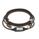 GCR Кабель активный 5.0m USB 2.0, AM/AM, черно-прозрачный, с усилителем сигнала, разъём для доп.питания, 28/24 AWG, GCR-53787