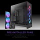 Корпус без блока питания/ Case NZXT H9 Flow RGB (2025), Midi-Tower, TG, 3x140mm RGB + 1x120mm, 2xUSB-A 3.2 + 1xUSB-C 3.2, E-ATX, ATX, mATX, mITX Black