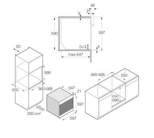 Встраиваемые электрические духовки ASKO/ Арт. 736349 ; 59.7 х 59.7 х 56.8, серия Craft, электрическая, встраиваемый, очитка Aqua Clean, 73 л, A+, 87 автоматических программ, 11 режимов, сенсорные и поворотные элементы управления, цветной дисплей, телескоп