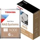 Жесткий диск/ HDD Toshiba N300 NAS SATA3 6Tb 3.5" 7200 256Mb (analog HDWG160UZSVA) 1 year warranty
