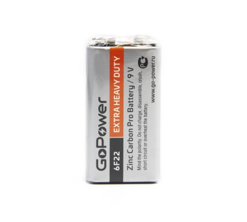 Батарейка Крона/ Батарейка GoPower Крона 6F22 Shrink 1 Heavy Duty 9V (1/10/200) (10 шт.) Батарейка Крона/ Батарейка GoPower Крона 6F22 Shrink 1 Heavy Duty 9V (1/10/200) (10 шт.)