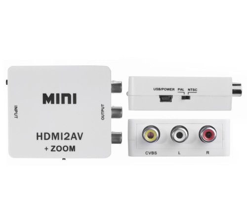 Конвертер HDMI -> AV Greenline, PAL, NTSC, SECAM, 1080p + ZOOM, GL-v128