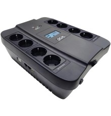 Источник бесперебойного питания Powercom Back-UPS SPIDER, Line-Interactive, LCD, AVR, 1100VA/605W, 8xSchuko outlets (4 surge & 4 batt), USB, black (1452054)