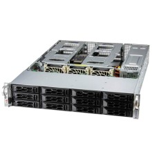 Серверная платформа Supermicro SuperServer 2U 521C-NR noCPU(1) 4th/5th Gen(MCC Carrier)/ noDIMM(16)/ 12x3,5"/ 2x1Gb/ SFT-DCMS-SINGLE/ 2x1200W/1st config