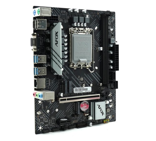 Материнская плата/ MB AFOX INTEL B760 s1700, 2xDDR4(64GB), 1xPCIe 4.0x16, 1xPCIe x1, 1xMPCIe, 1xHDMI, 1xD-Sub, 1xLAN(1GbE), 3xSATA, 1xM.2, 4xUSB 3.0, 2xUSB 2.0, 2xPS/2, mATX Материнская плата/ MB AFOX INTEL B760 s1700, 2xDDR4(64GB), 1xPCIe 4.0x16, 1xPCIe x1, 1xMPCIe, 1xHDMI, 1xD-Sub, 1xLAN(1GbE), 3xSATA, 1xM.2, 4xUSB 3.0, 2xUSB 2.0, 2xPS/2, mATX