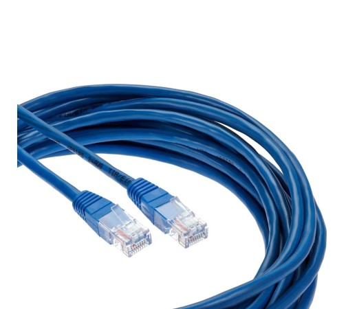 Патчкорд/ Патчкорд литой "Telecom" UTP кат.5е 10,0м синий