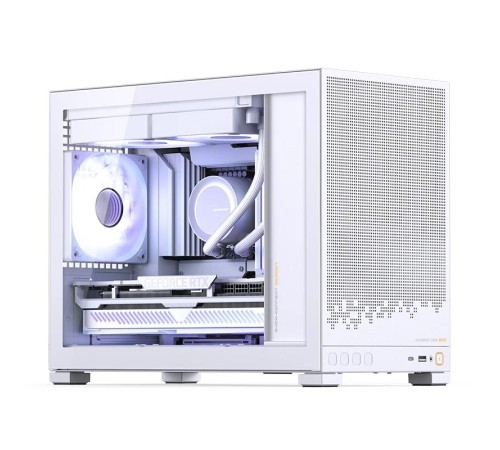 Корпус без блока питания/ Case JONSBO D32 STD, Mini-Tower, TG, no fan, 1xUSB-A 3.0 + 1xUSB-C 3.1, mATX, mITX White