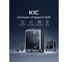 3D принтер Creality K1C, размер печати 220х220х250mm, FDM, ABS/PLA/PETG/PET/TPU/PA/ASA/PC/PLA-CF/PA-CF/PET-CF, USB/WiFi, 350Вт
