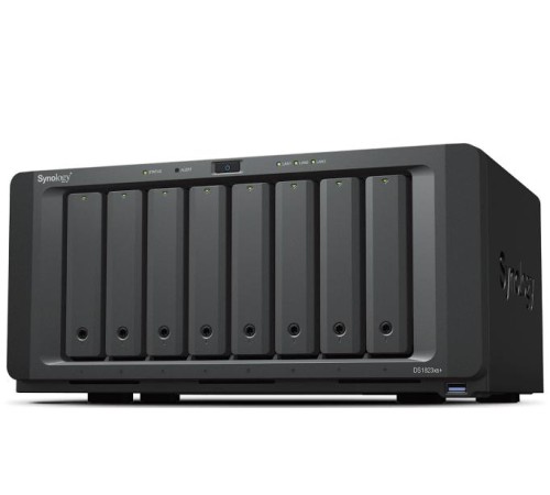 Системы хранения данных Synology QC 3,35GhzCPU/8Gb(32)/RAID0,1,10,5,6/upto 8HP HDD SATA(3.5', 2.5')upto18 (2xDX517)+2xM.2 slot/3xUSB3.2/2eSATA/2xGbE(+1Expslot)/1x10GbGbE/iSCSI/2xIPcam(upto75)/1xPS/1YW