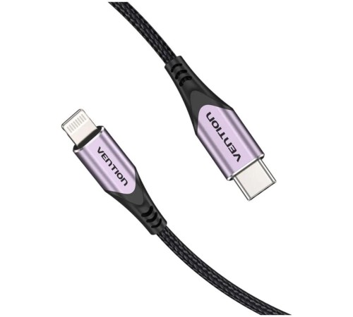 Кабель Vention USB 2.0 CM/Lightning 8M для iPad/iPhone - 1м. Фиолетовый