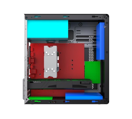 Корпус с блоком питания 450Вт./ Case Foxline FL-719W-FZ450R-U31, mATX case, white, w/PSU 450W 12cm, w/1xUSB2.0, w/1xUSB3.0, w/1xCombo Audio, w/pwr cord, w/o FAN