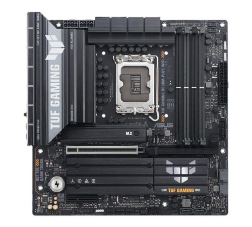 Материнская плата ASUS TUF GAMING B860M-PLUS WIFI, LGA1851, B860, 4*DDR5, 4*SATA, 3*M.2, 6*USB 3.2, 1*USB 2.0, Type-C, 1*PCIx16, 1*PCIx4, DP+HDMI, mATX; 90MB1JV0-M0EAY0
