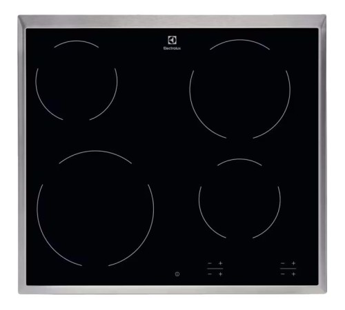 Встраиваемая варочная поверхность ELECTROLUX/ Электрическая варочная поверхность HiLight на 4 конфорки, cтеклокерамика, мощность: 6500 Вт, независимая установка, размеры (ШхГ): 57.6x51.6 см,рама из нержавеющей стали Встраиваемая варочная поверхность ELECTROLUX/ Электрическая варочная поверхность HiLight на 4 конфорки, cтеклокерамика, мощность: 6500 Вт, независимая установка, размеры (ШхГ): 57.6x51.6 см,рама из нержавеющей стали