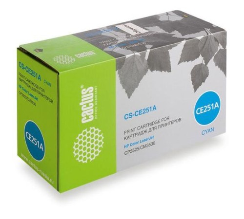 -/ Картридж лазерный Cactus CS-CE251A CE251A голубой (7000стр.) для HP CLJ CP3525/CM3530