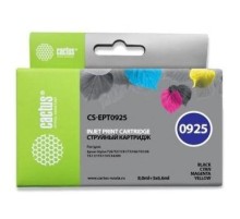 -/ Картридж струйный Cactus CS-EPT0925 T0925 черный/голубой/пурпурный/желтый набор (27.8мл) для Epson S