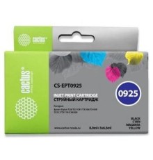 -/ Картридж струйный Cactus CS-EPT0925 T0925 черный/голубой/пурпурный/желтый набор (27.8мл) для Epson S