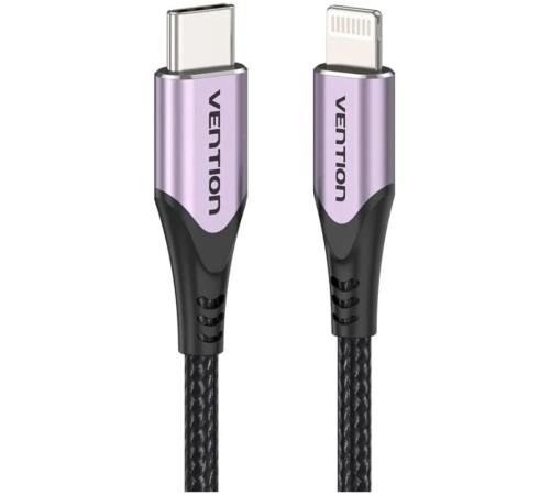 Кабель Vention USB 2.0 CM/Lightning 8M для iPad/iPhone - 1м. Фиолетовый