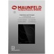 Электрическая домино MAUNFELD/ Электрическая варочная панель MAUNFELD CVCE453BK, 45см, стеклокерамика, сенсорное управление, таймер, мощность конфорок 1200, 1800, 1800 Вт, автоматическое выключение, индикатор остаточного тепла, защита от перегрева, блокир