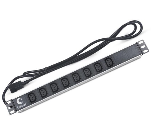 Блок розеток Cabeus PDU-8I-2IEC Блок розеток для 19" шкафов, гор., 8 розеток IEC 320 C13, 10 A, без выключателя, алюм. корпус, шнур 2 м, вилка IEC 320 C14 Блок розеток Cabeus PDU-8I-2IEC Блок розеток для 19" шкафов, гор., 8 розеток IEC 320 C13, 10 A, без выключателя, алюм. корпус, шнур 2 м, вилка IEC 320 C14
